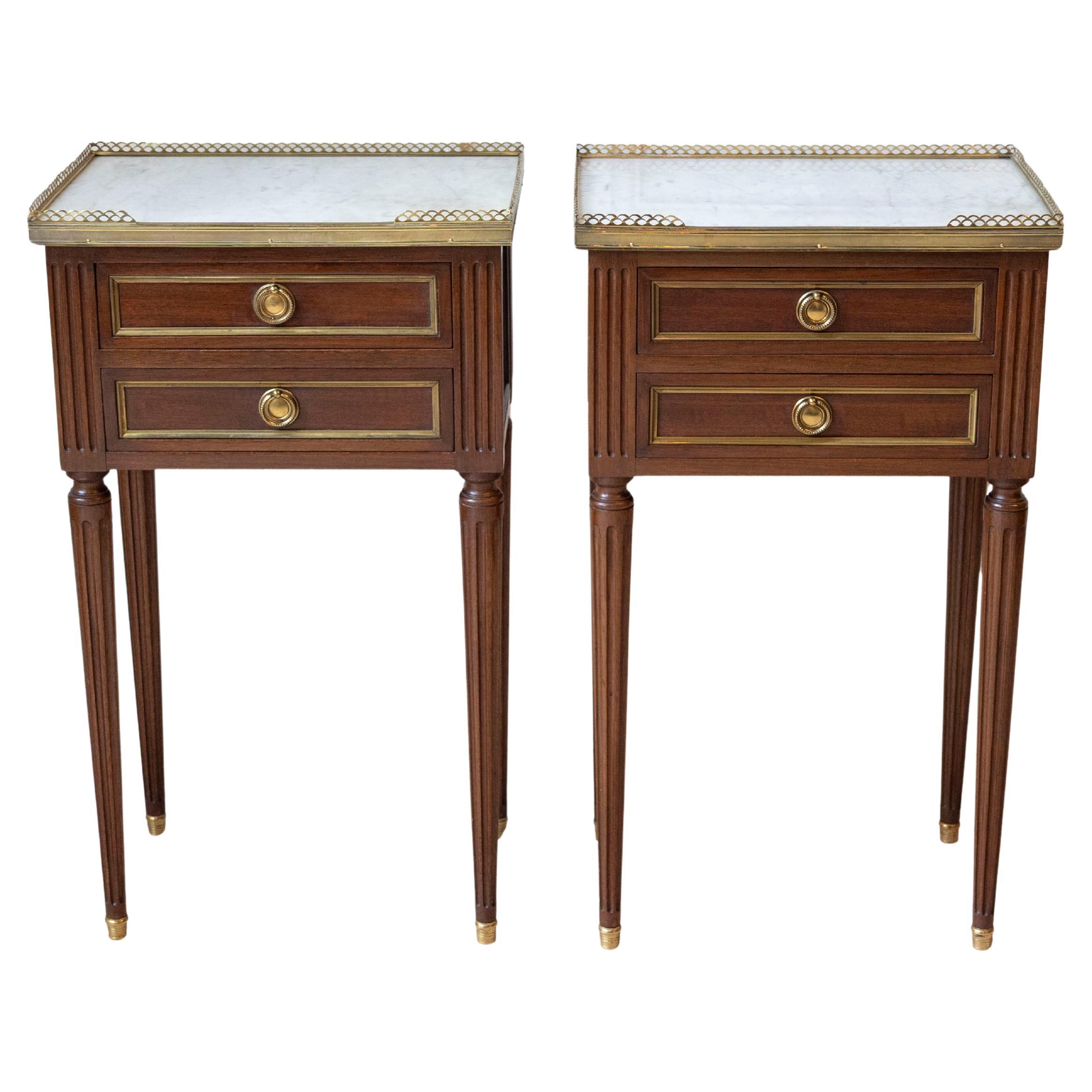 Coppia di comodini in stile Luigi XVI in vendita