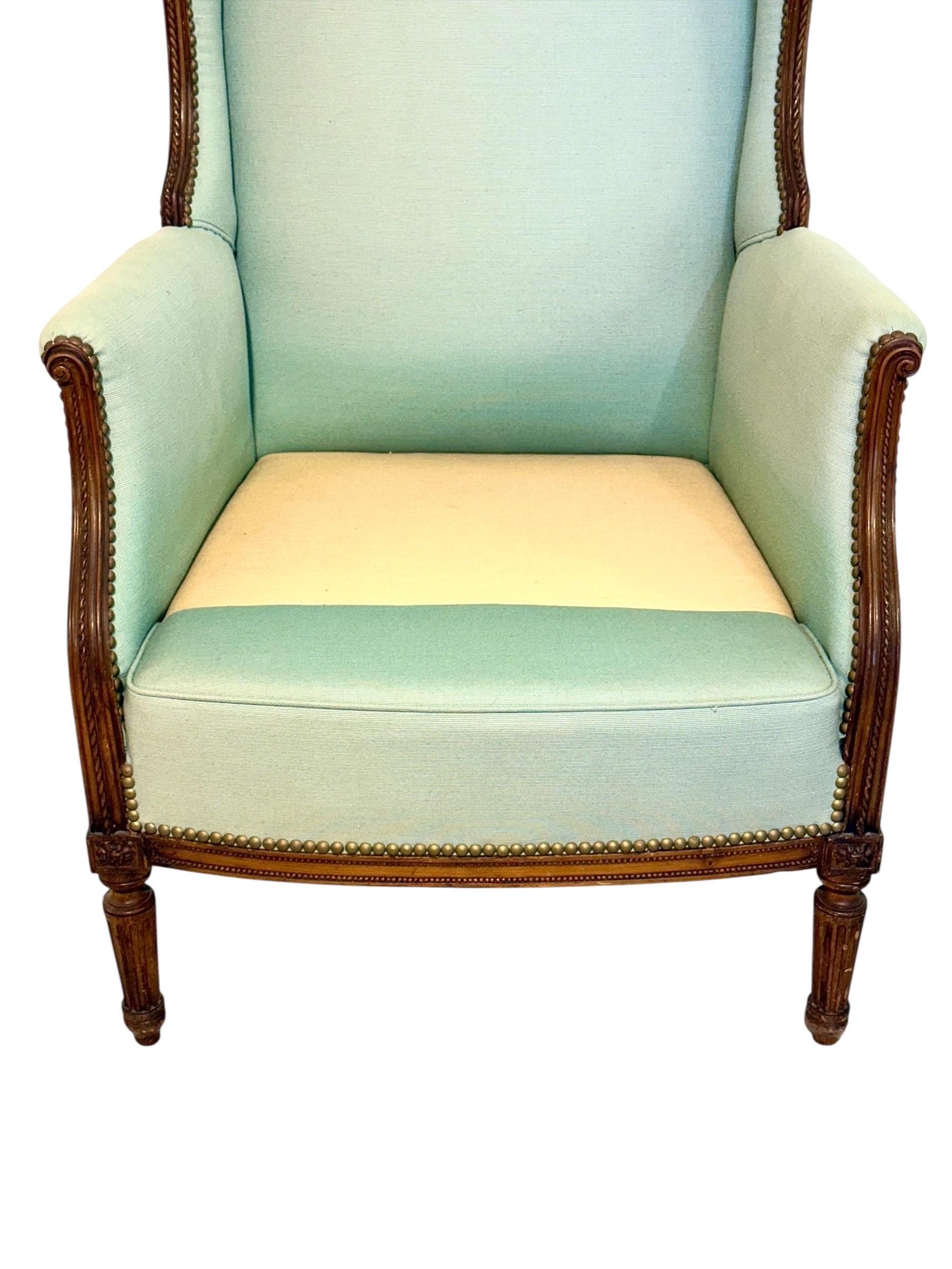 Paar Bergères à Oreilles im Louis-XVI-Stil, 19. Jahrhundert im Angebot 8