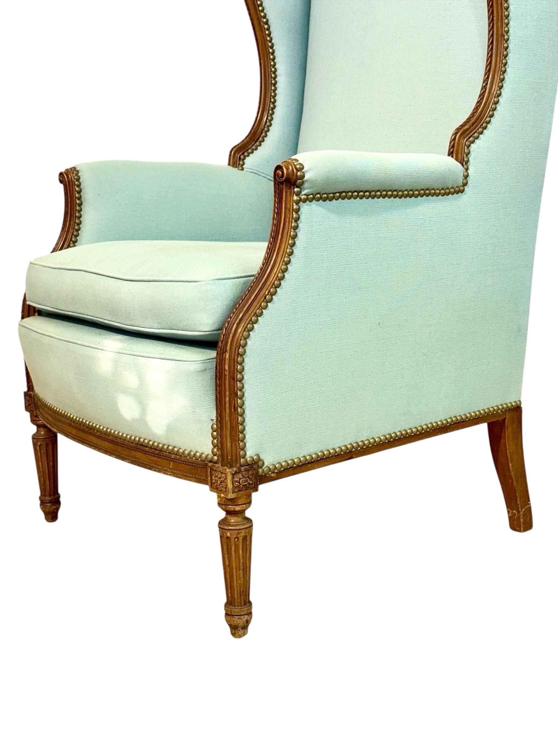 Paar Bergères à Oreilles im Louis-XVI-Stil, 19. Jahrhundert im Angebot 9