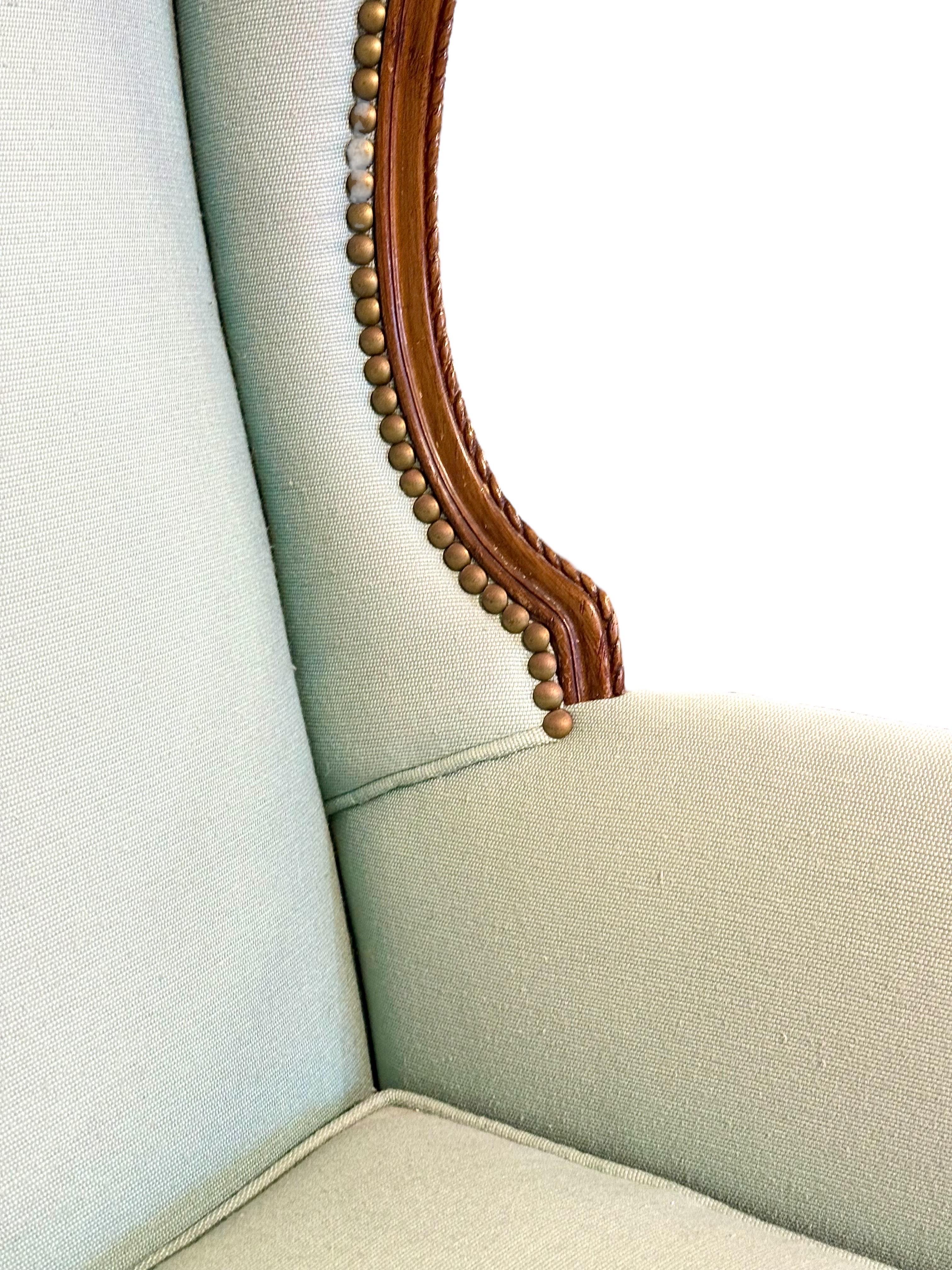 Paar Bergères à Oreilles im Louis-XVI-Stil, 19. Jahrhundert im Angebot 10