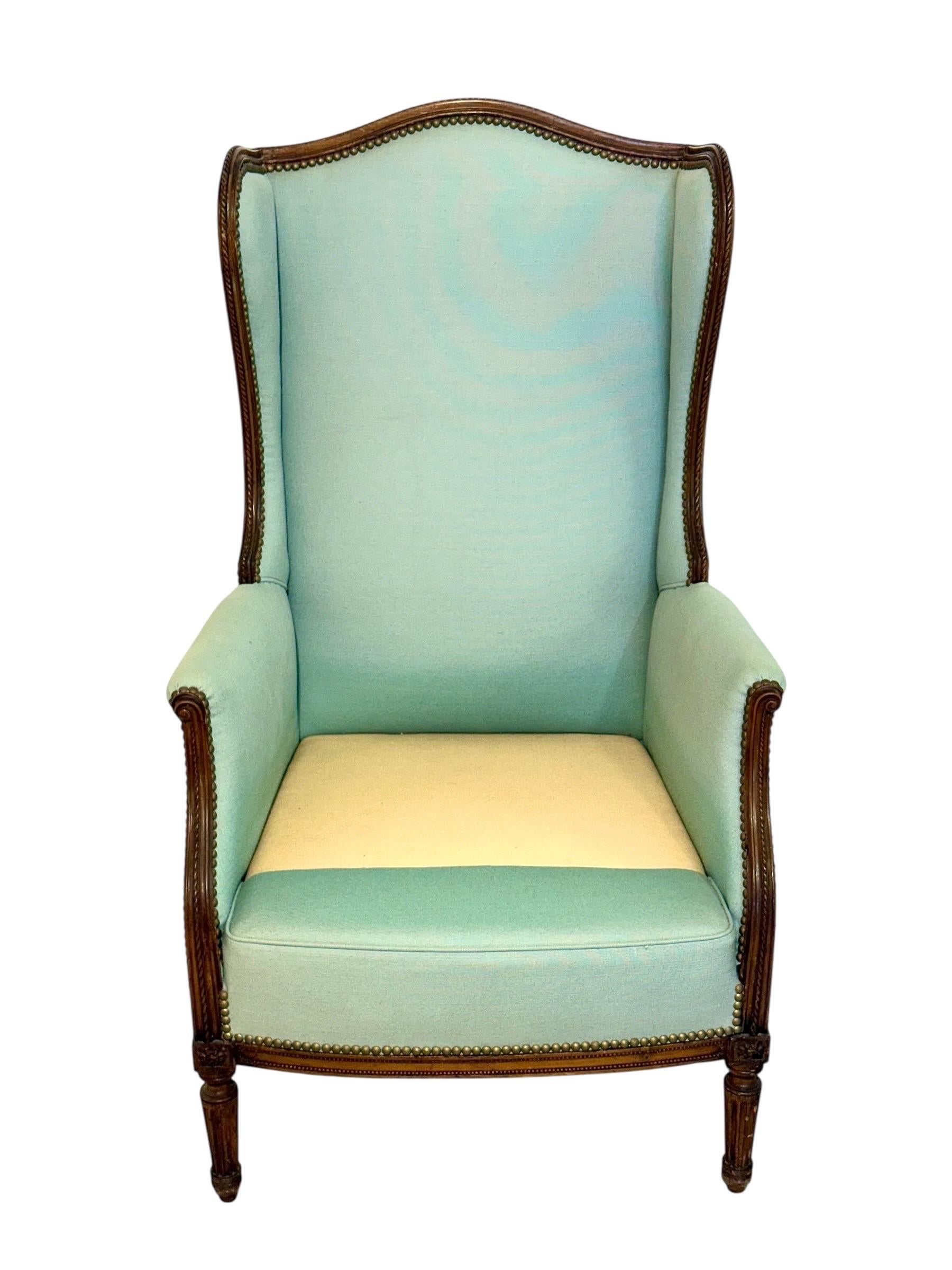 Paar Bergères à Oreilles im Louis-XVI-Stil, 19. Jahrhundert im Angebot 14