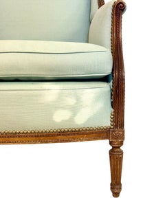 Pair of Louis XVI Style Bergères à Oreilles, 19th Century