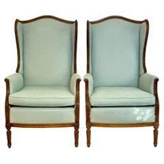 Paar Bergères à Oreilles im Louis-XVI-Stil, 19. Jahrhundert