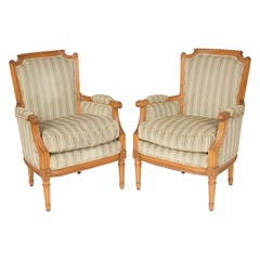 Pair of Louis XVI Style Bergeres