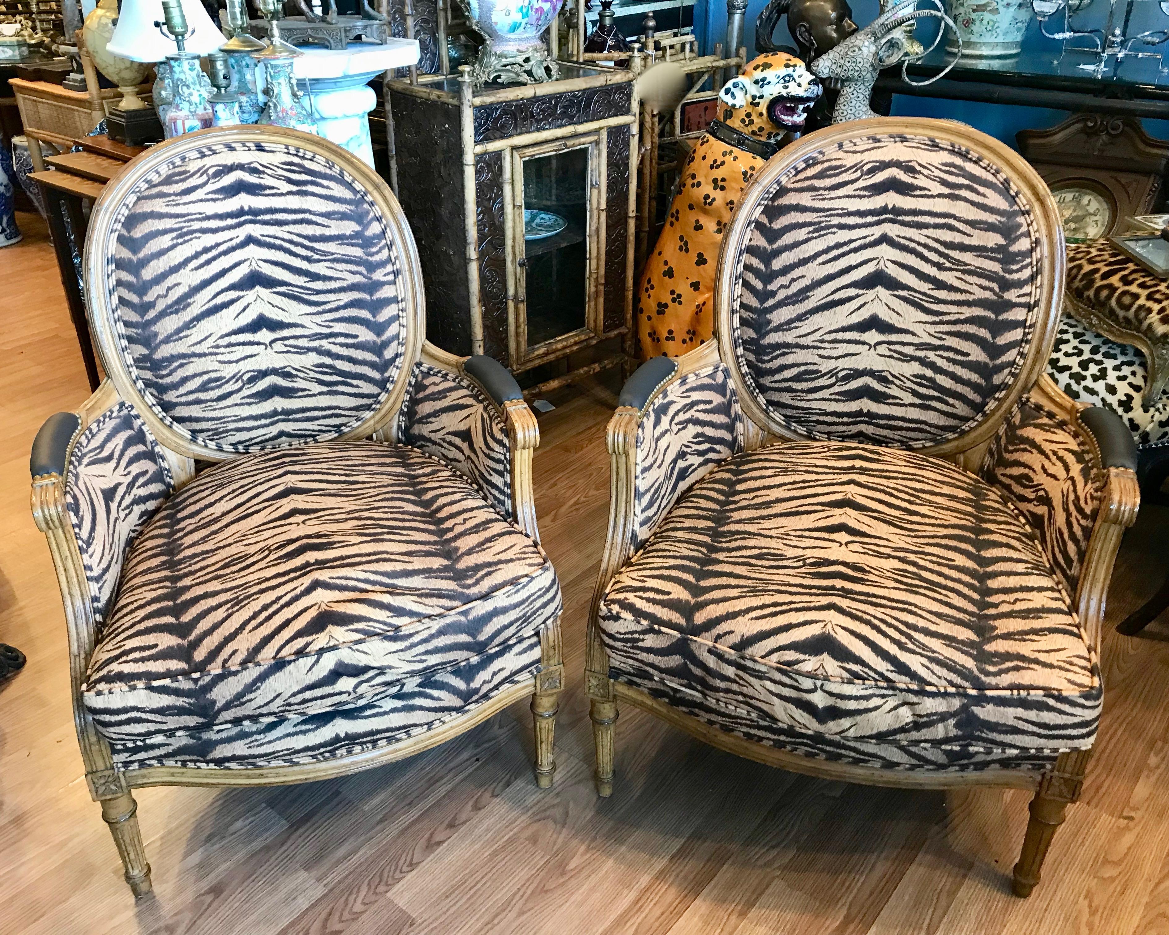 American Pair of Louis XVI Style Bergers For Sale
