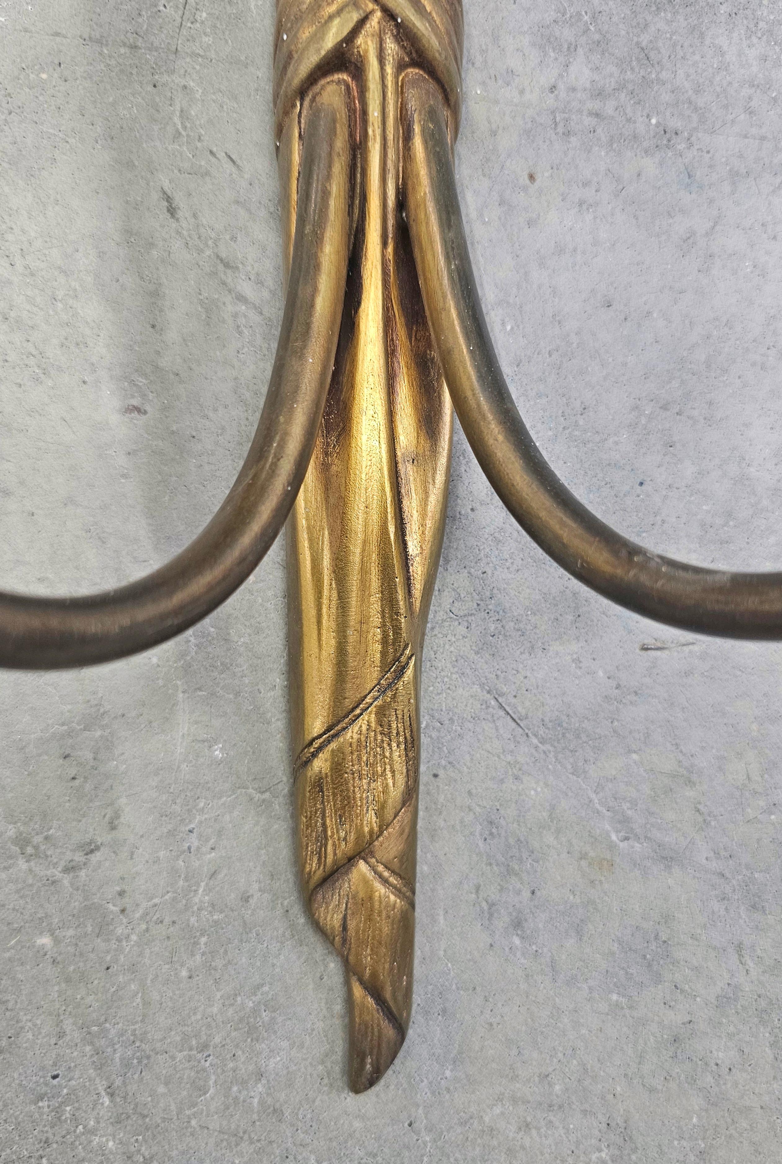 Coppia di sconsigliere in bronzo con nodo e nappe in stile Luigi XVI, Francia, anni '40 In condizioni buone in vendita a Beograd, RS
