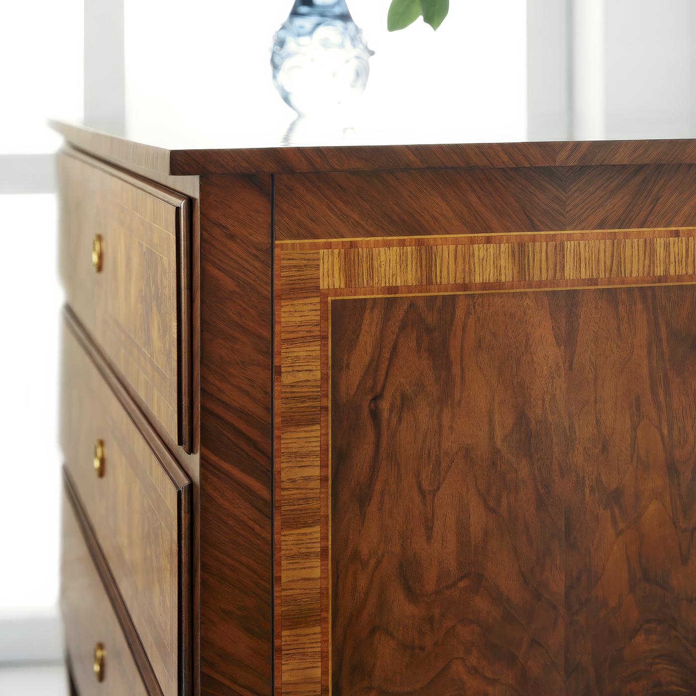 Vietnamese Pair of Louis XVI Style Burl Nightstands For Sale