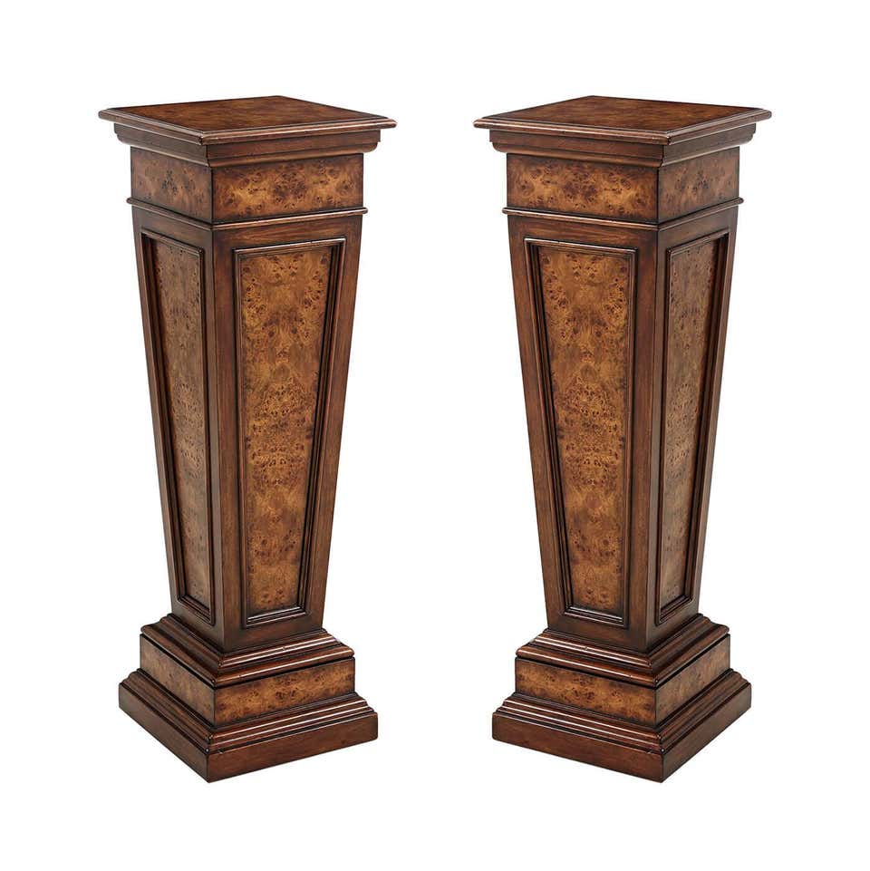 Black Column Pillar Pedestal Stands, Pair For Sale at 1stDibs | black ...