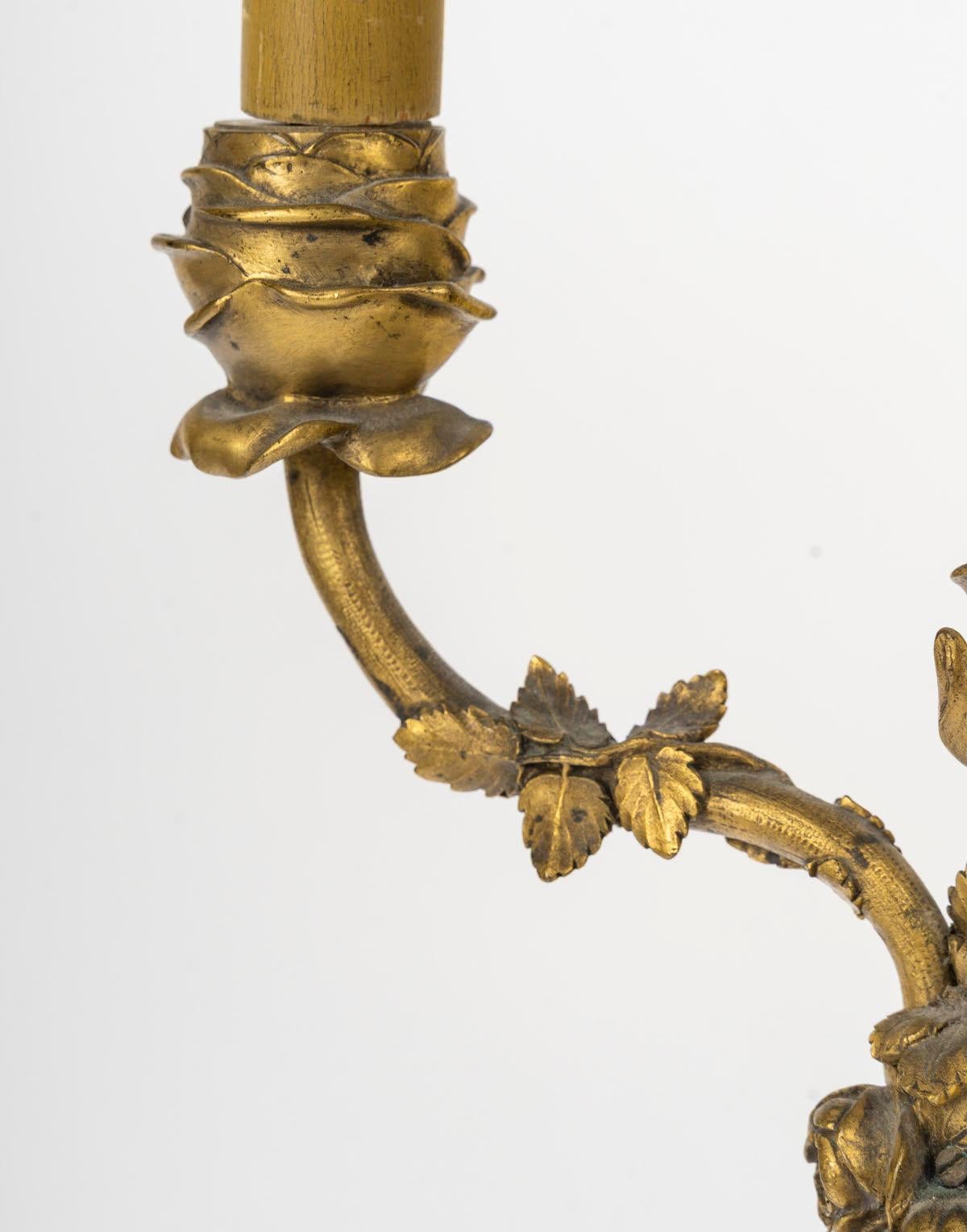Pair of Louis XVI Style Candelabra, 19th Century, Signed Barbedienne. For Sale 2