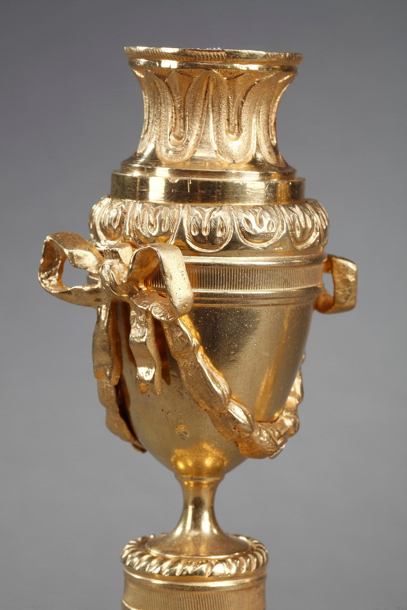 Bronze Pair of Louis XVI Style Cassolettes