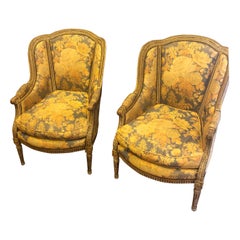 Antique Pair of Louis XVI Style Chaise d'Orrielle