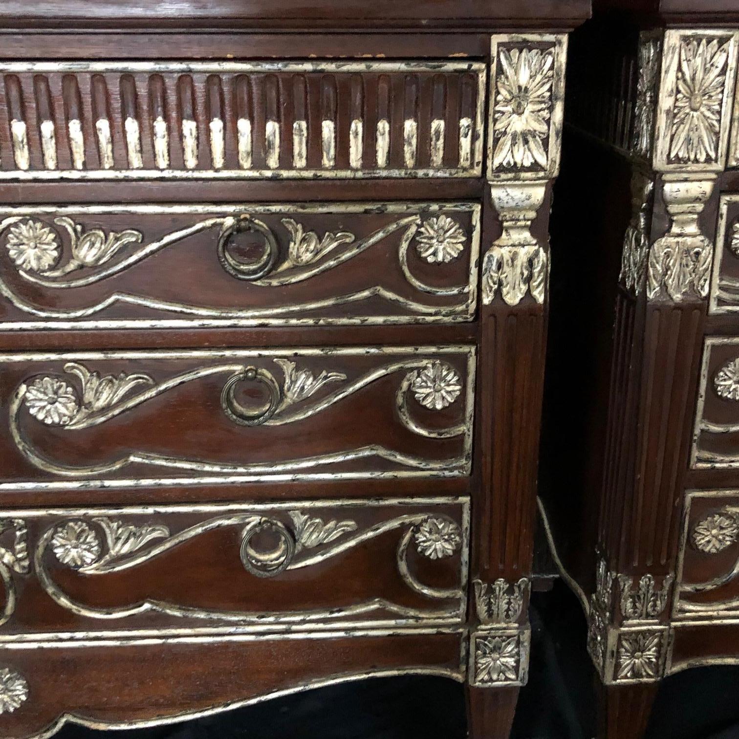 Pair of Louis XVI Style Chests of Drawers or Commodes In Good Condition For Sale In Hopewell, NJ