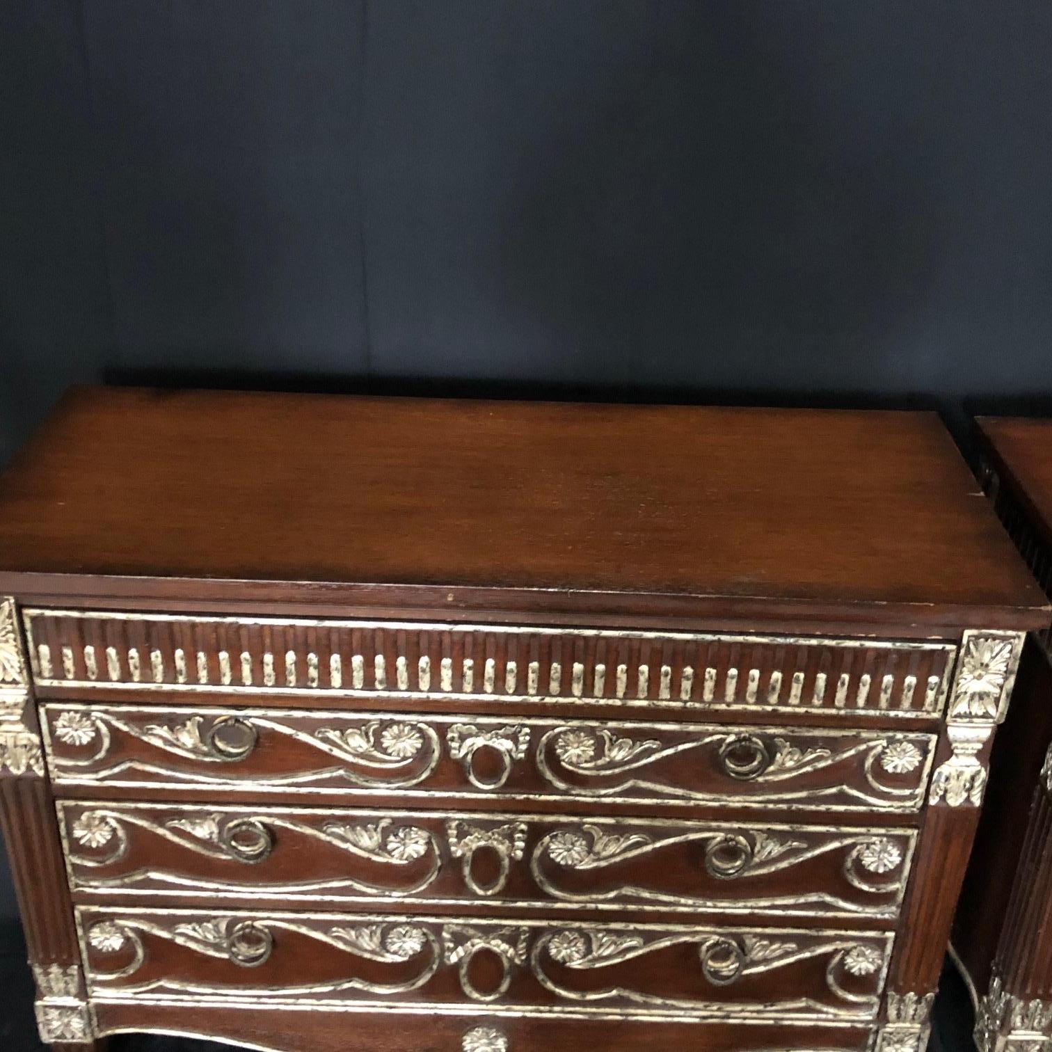 Pair of Louis XVI Style Chests of Drawers or Commodes For Sale 2