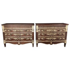 Pair of Louis XVI Style Chests of Drawers or Commodes
