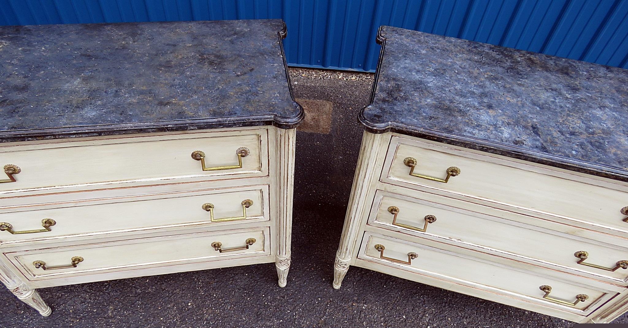 Pair of Louis XVI Style Commodes 2