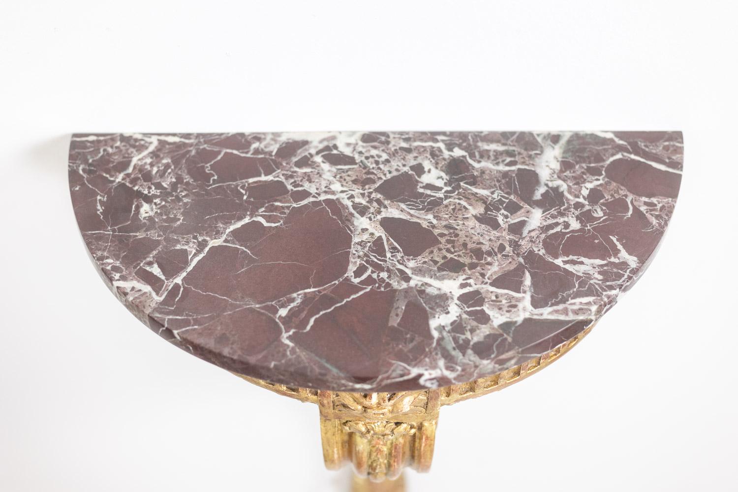 Pair of Louis XVI style consoles from the Napoleon III period. Circa 1880. For Sale 7