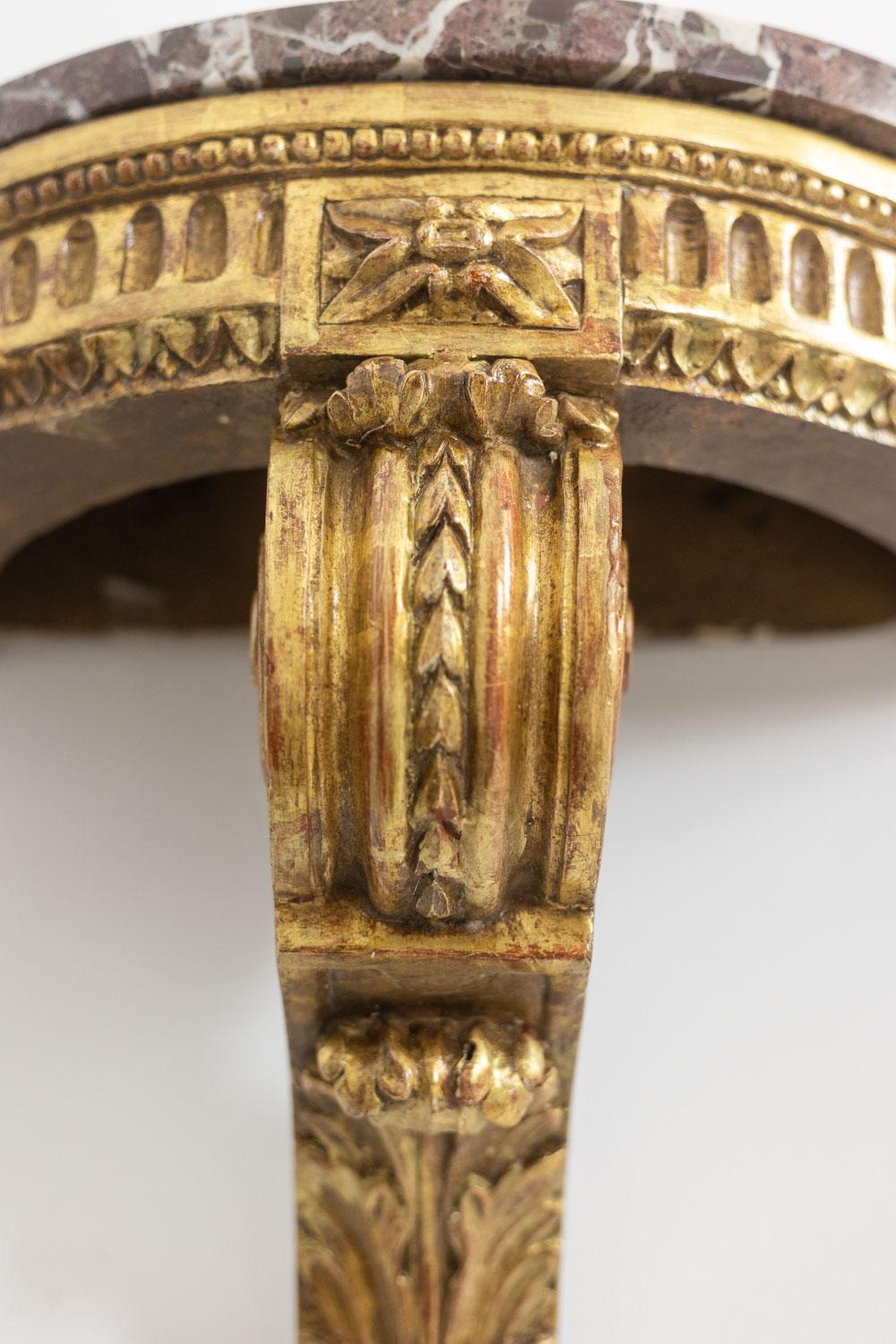 Pair of Louis XVI style consoles from the Napoleon III period. Circa 1880. For Sale 2