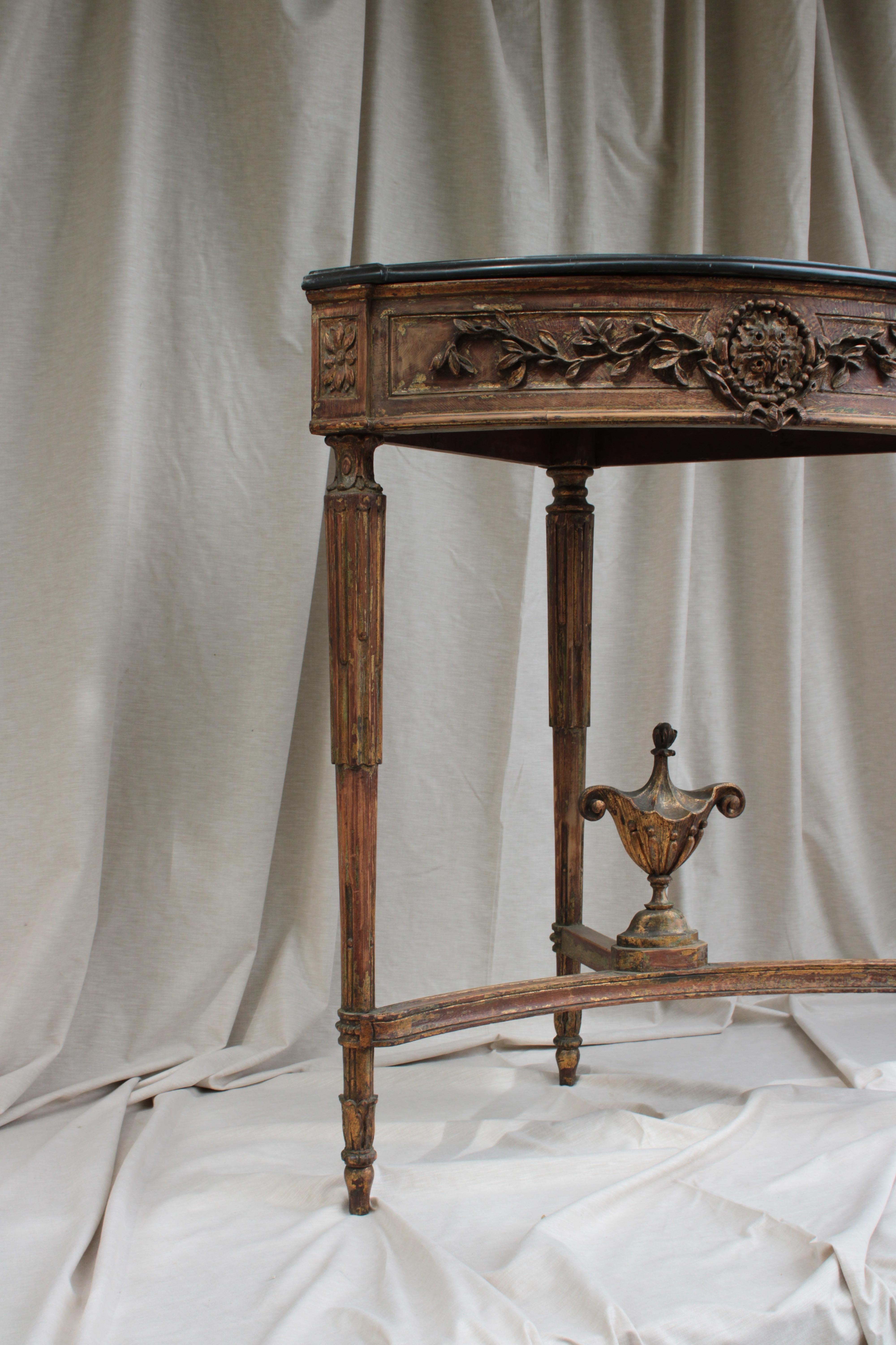 Pair of Louis XVI Style Corner Tables, Portugal 19th Century For Sale 1