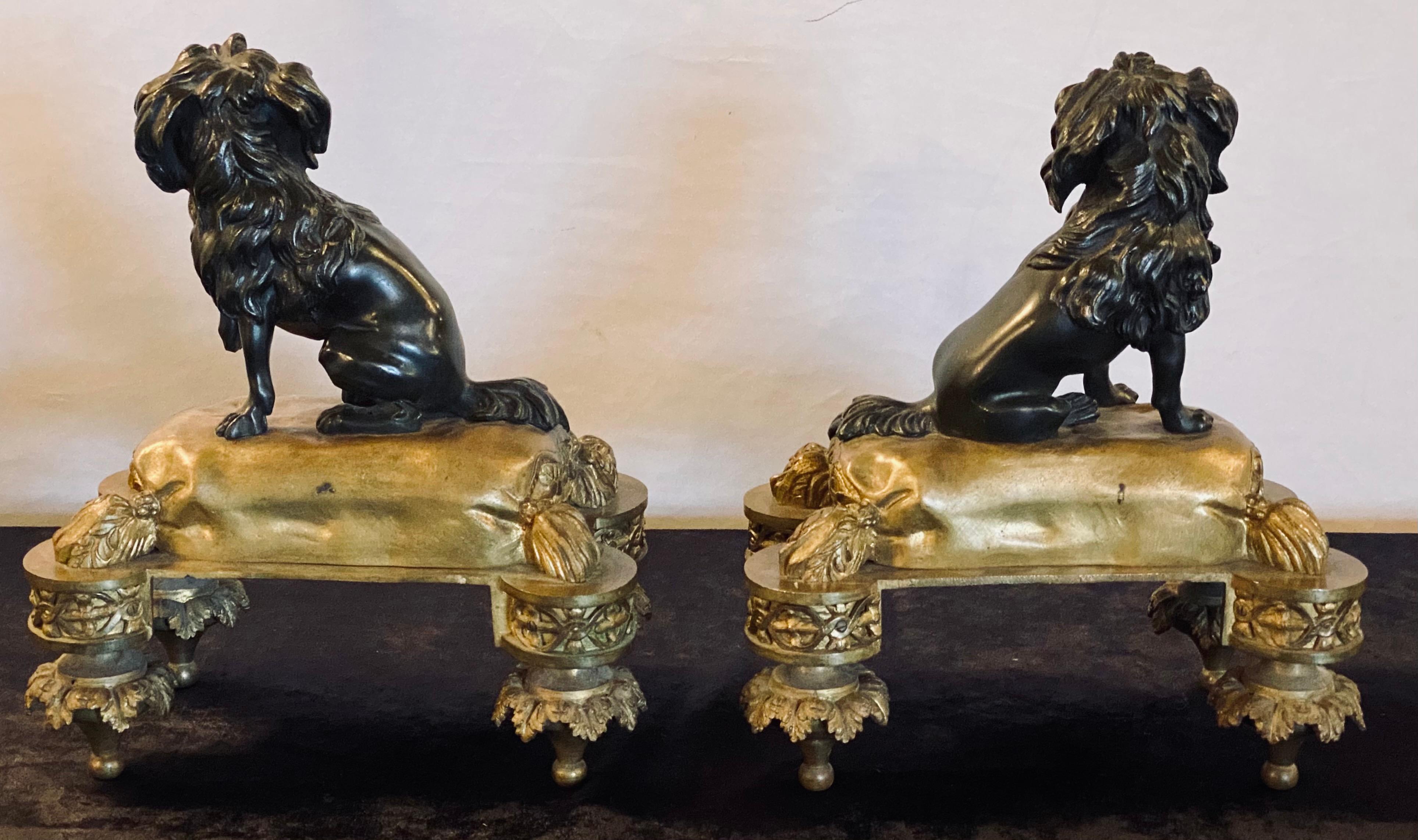 Pair of Louis XVI Style Dore Bronze Chenets Andirons, Property of Robert Goelet 6