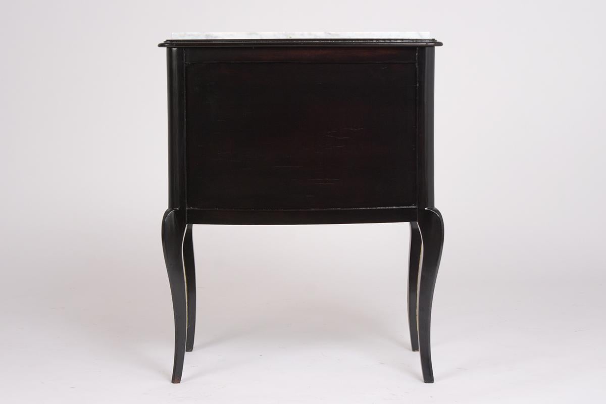 Pair of French Louis XVI Style Ebonized Nightstands 2