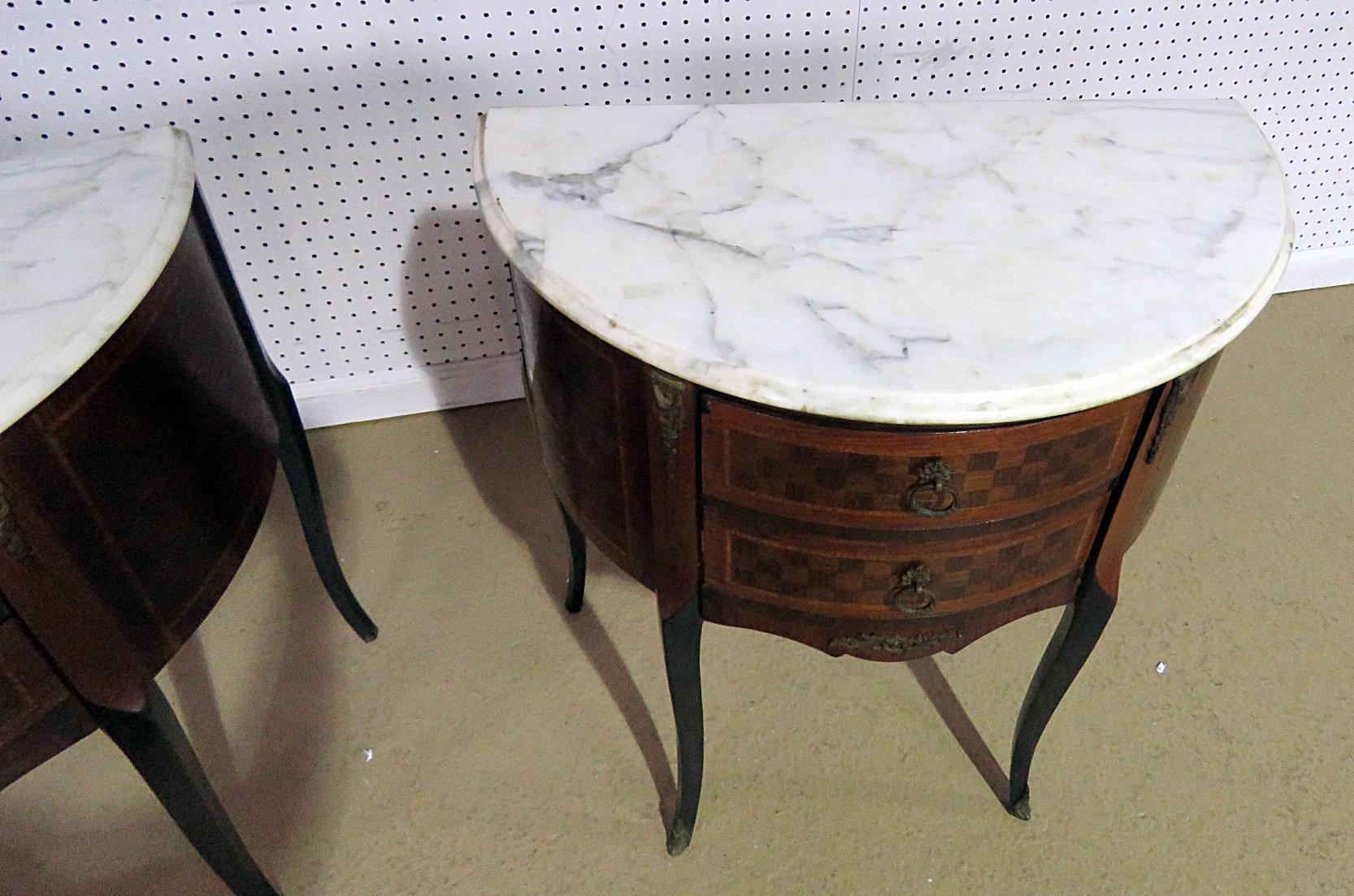 20th Century Pair of Louis XVI Style End Tables