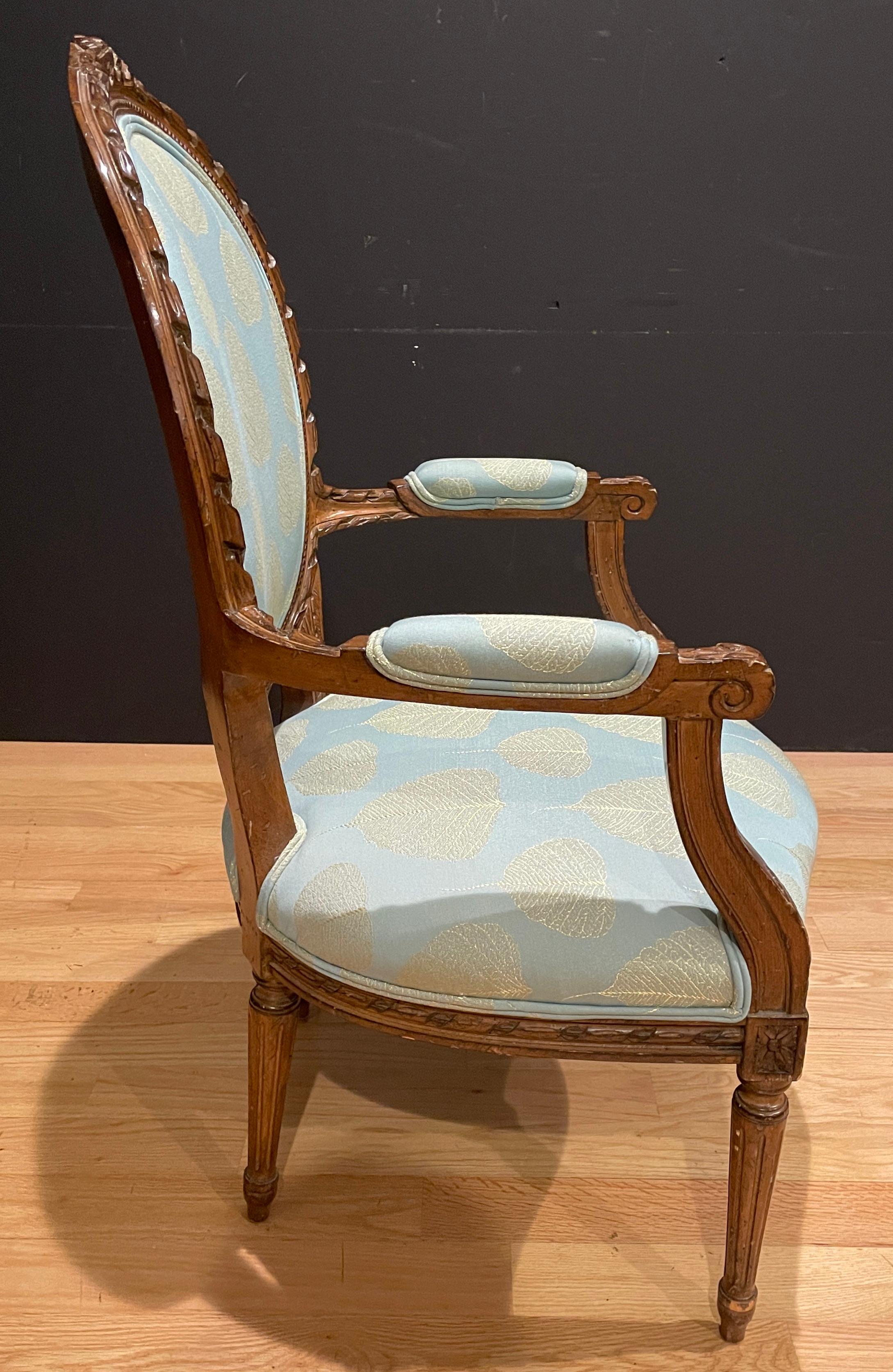 20th Century Pair of Louis XVI Style Fauteuils