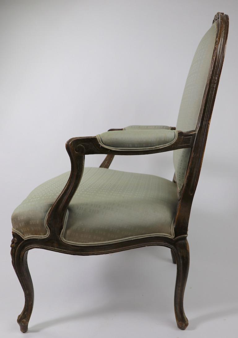 Upholstery Pair of Louis XVI Style Fauteuils