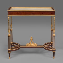 Pair of Louis XVI Style Gilt-Bronze Mounted Vitrine Tables