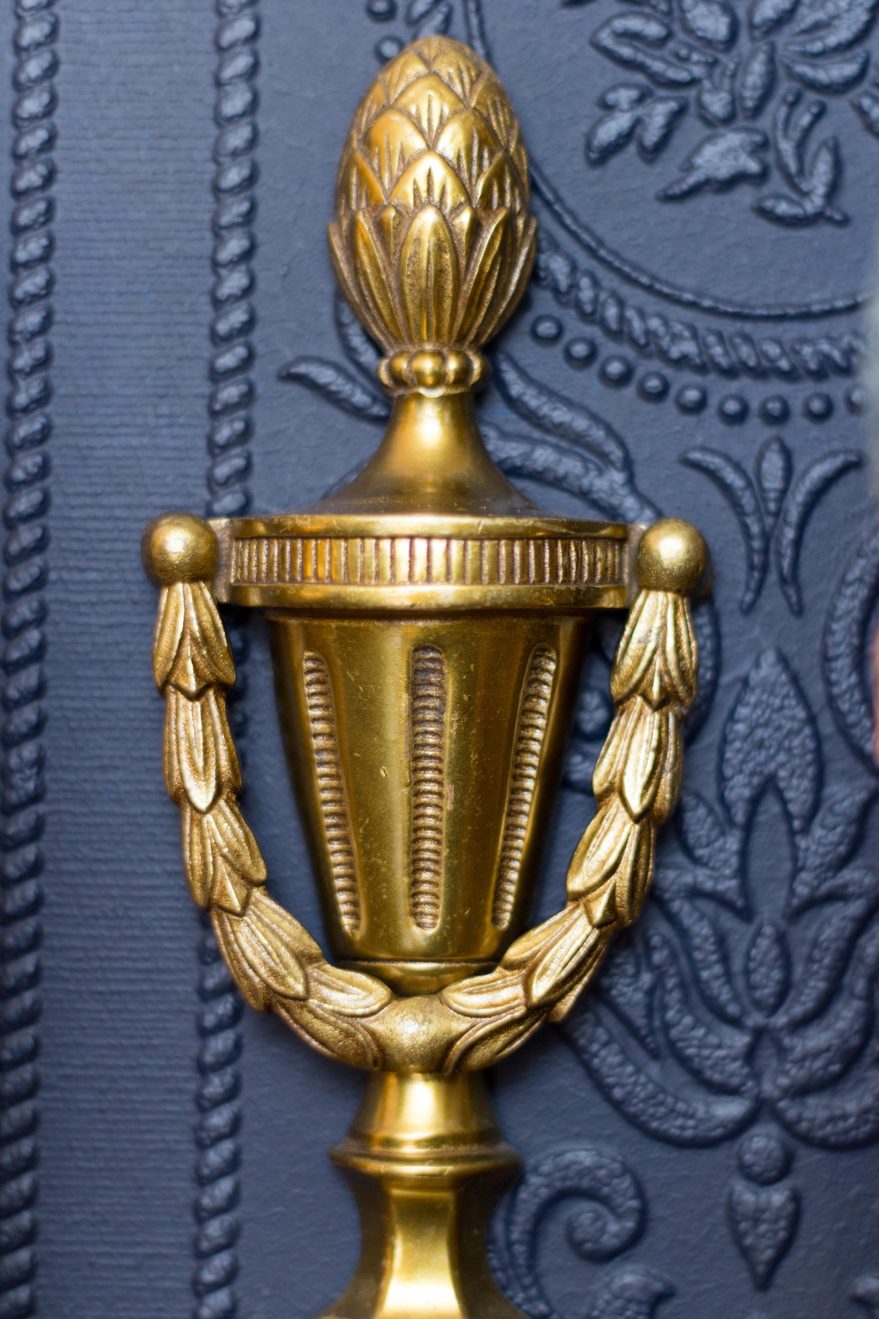 Pair of Louis XVI Style Gilt Bronze Sconces 3
