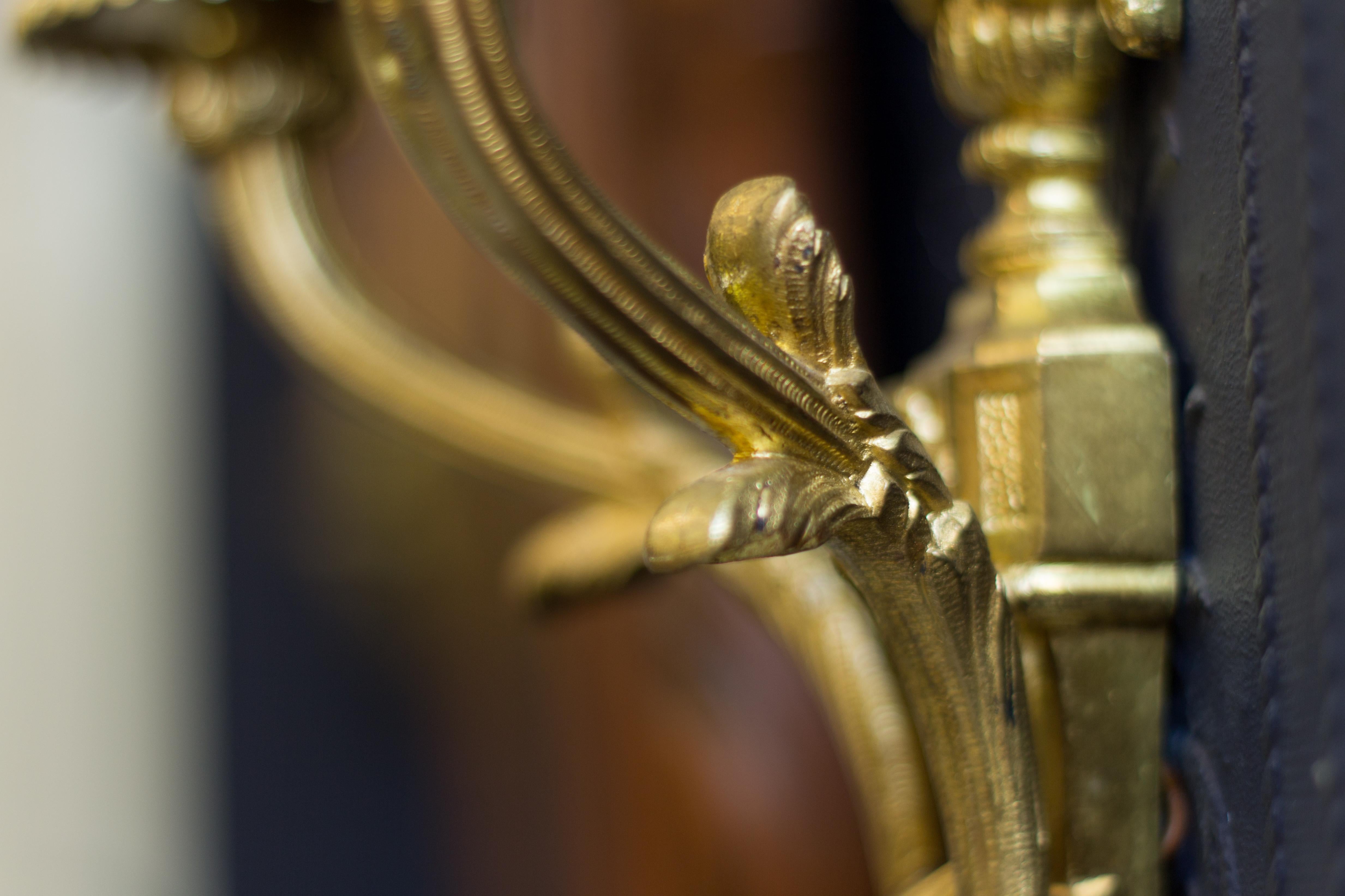 Pair of Louis XVI Style Gilt Bronze Sconces 6