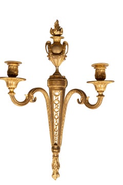 Pair Of Louis XVI Style Gilt Bronze Wall Lights