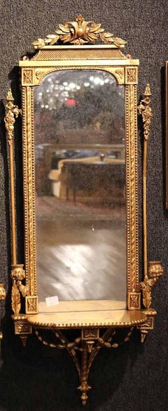 Pair of Louis XVI Style Gilt Wall Sconces