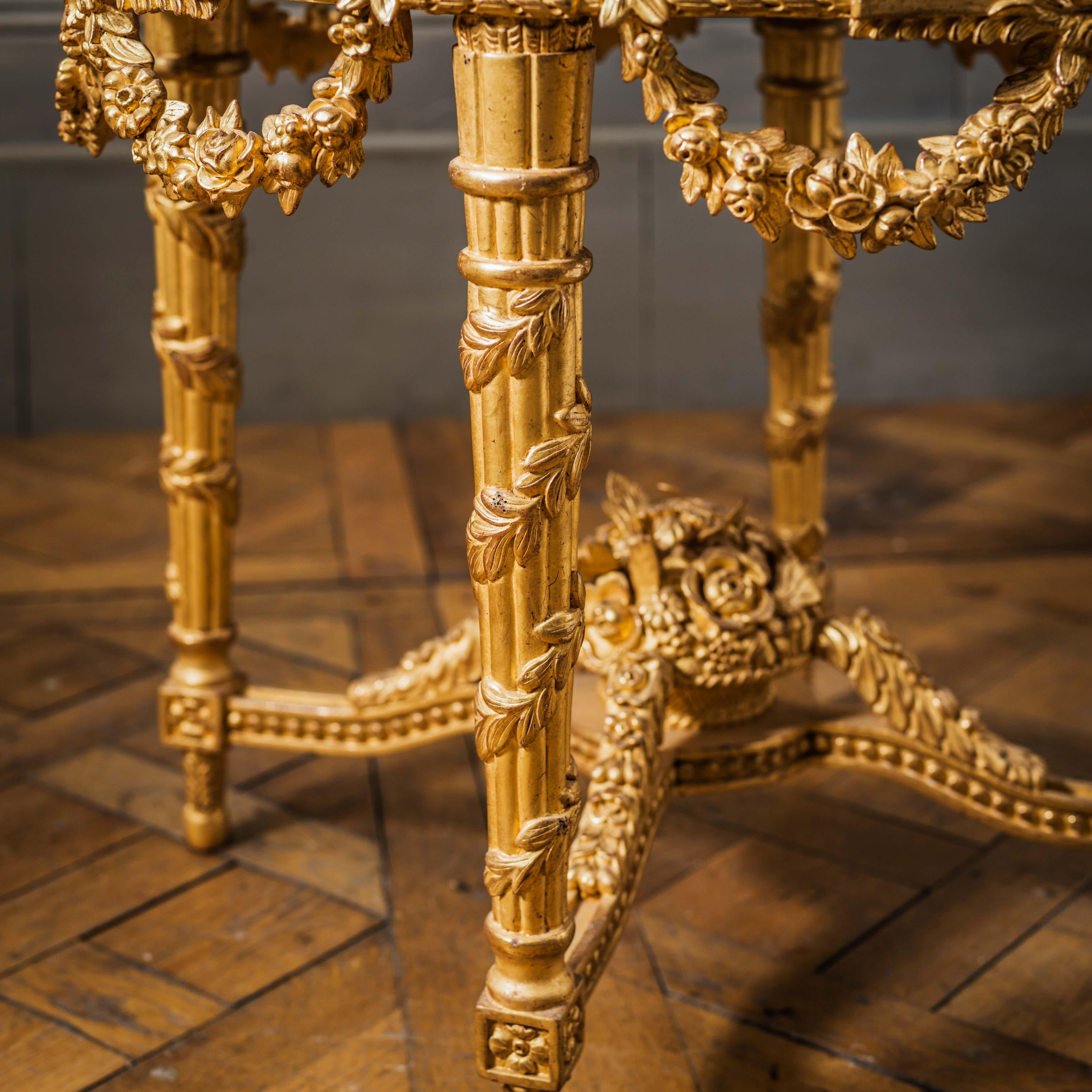 Louis XVI Style Giltwood Console Tables by La Maison, London For Sale 5