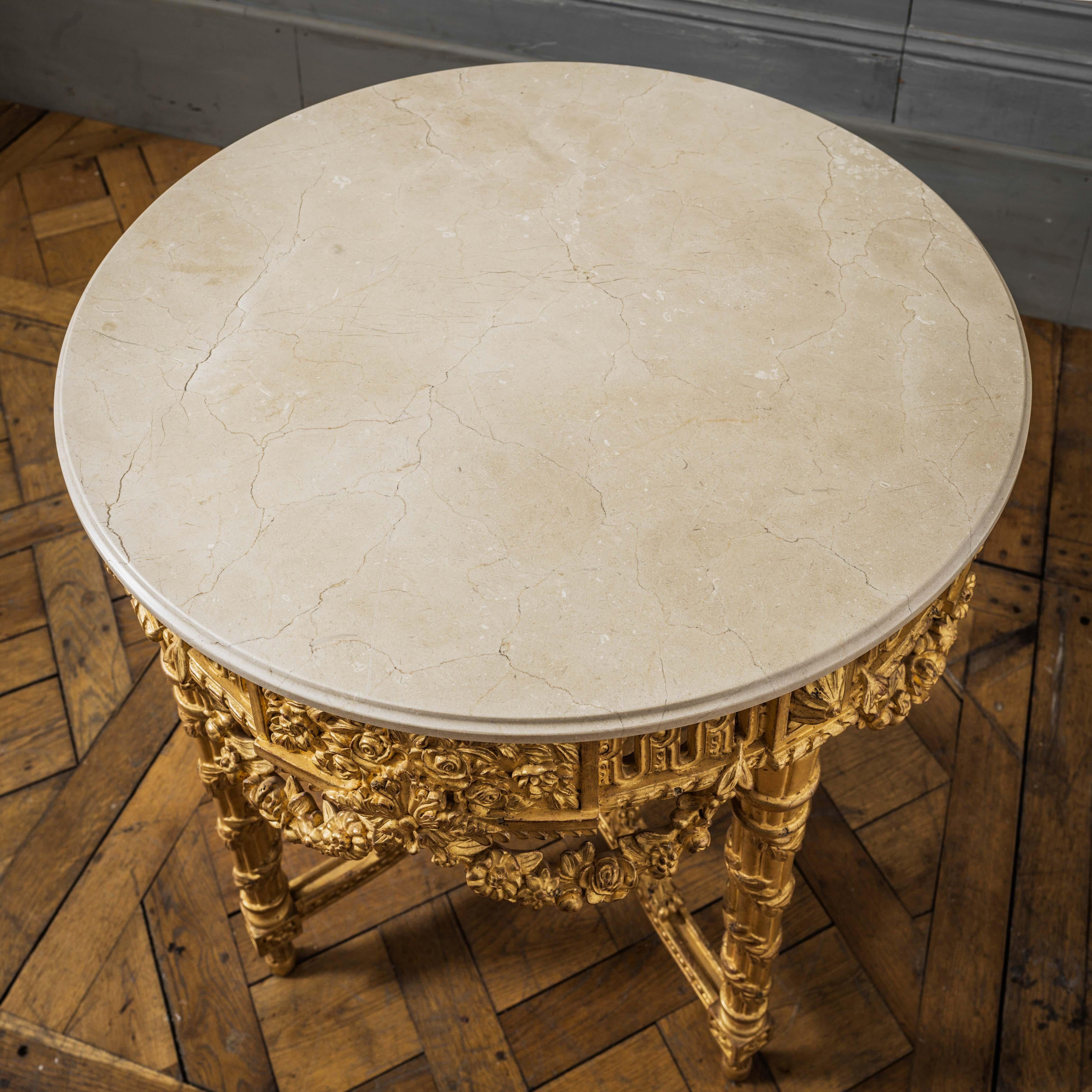Louis XVI Style Giltwood Console Tables by La Maison, London For Sale 3