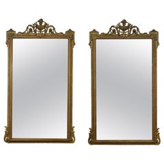 Pair of Louis XVI Style Giltwood Pier Mirrors, circa 1840