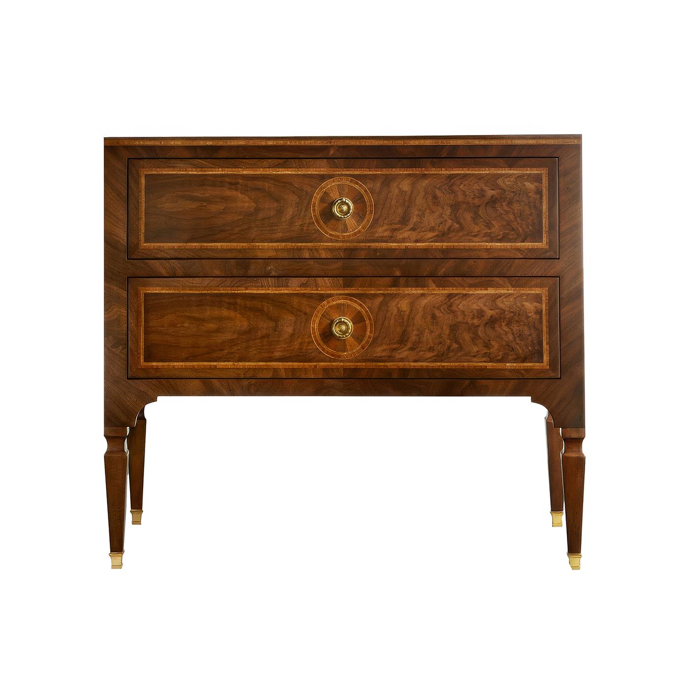 Vietnamese Pair of Louis XVI Style Inlaid Bedside Chests For Sale