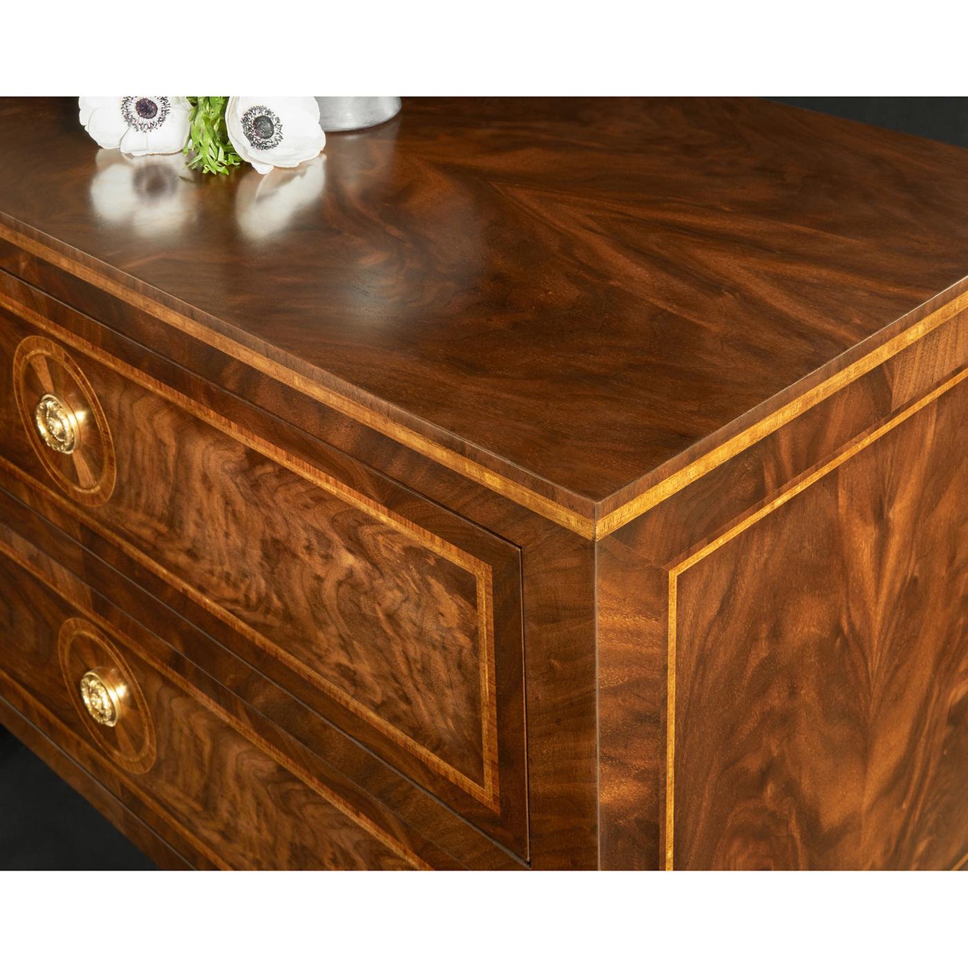 Pair of Louis XVI Style Inlaid Bedside Chests For Sale 1