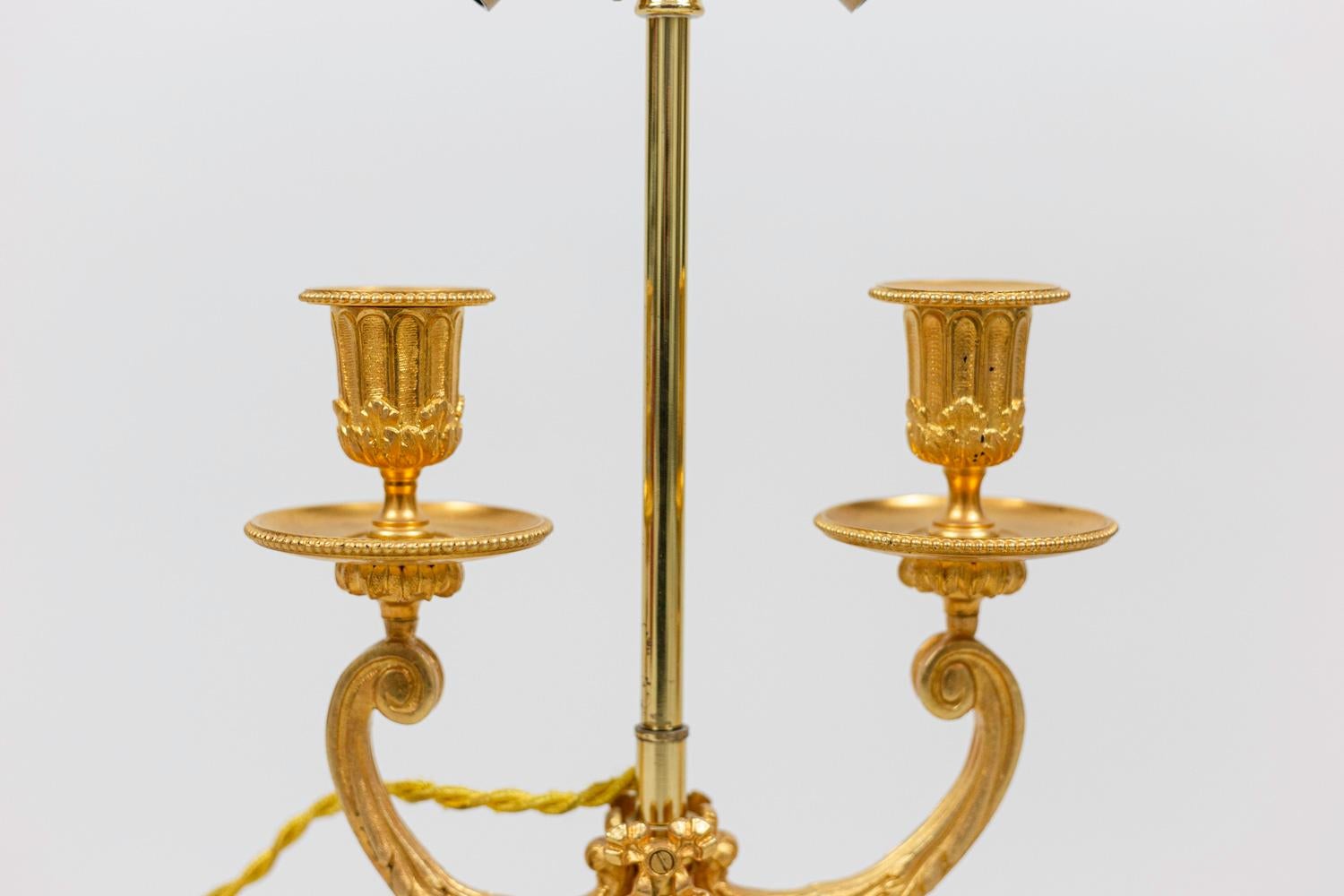 Pair of Louis XVI Style Lamps in Gilt Bronze, circa 1880 In Good Condition In Saint-Ouen, FR