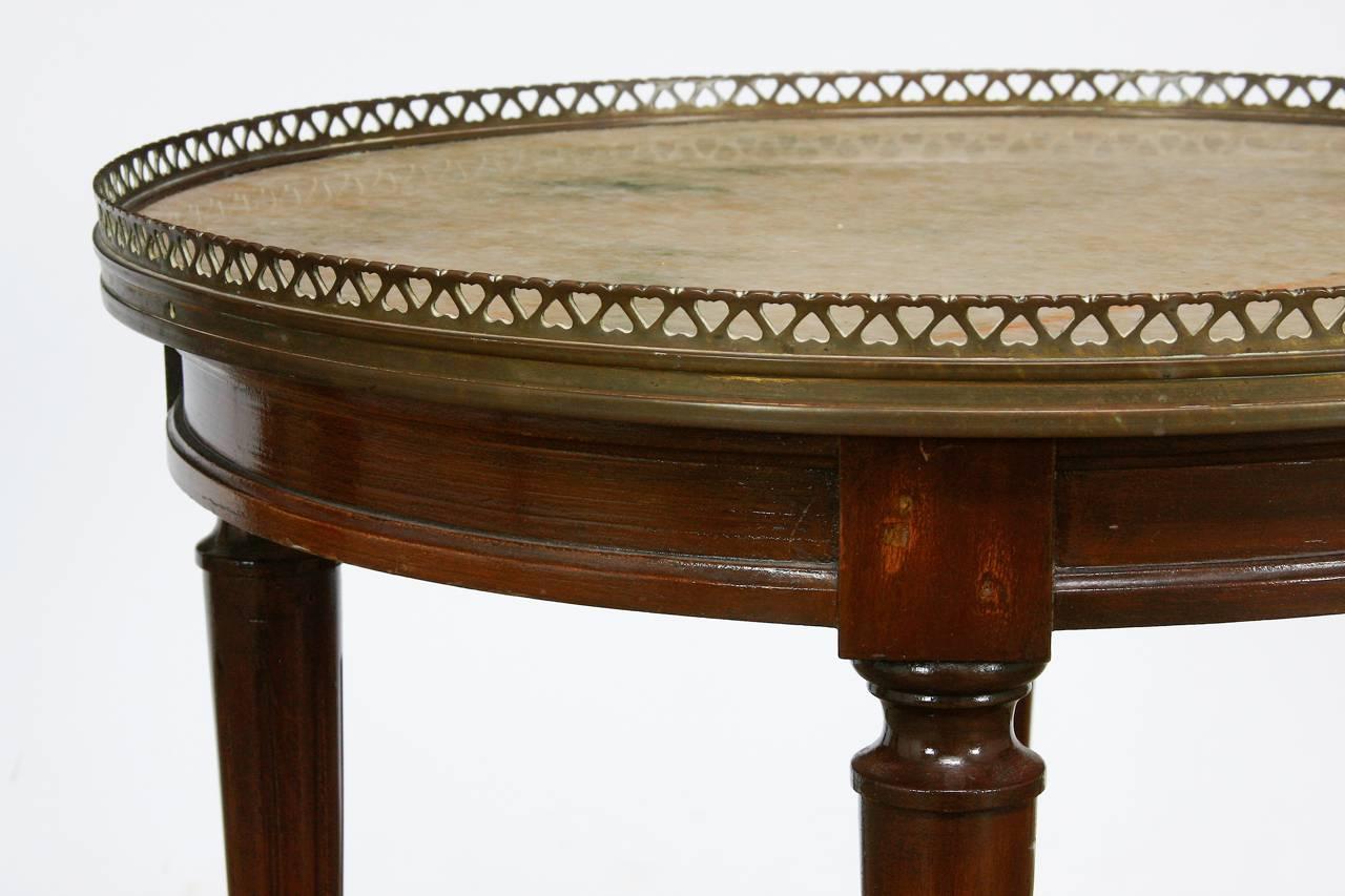 Pair of Louis XVI Style Marble Gueridon Drink Tables 2