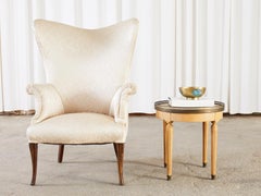 Paar Bouillotte-Tische mit Marmorplatte im Louis-XVI.-Stil