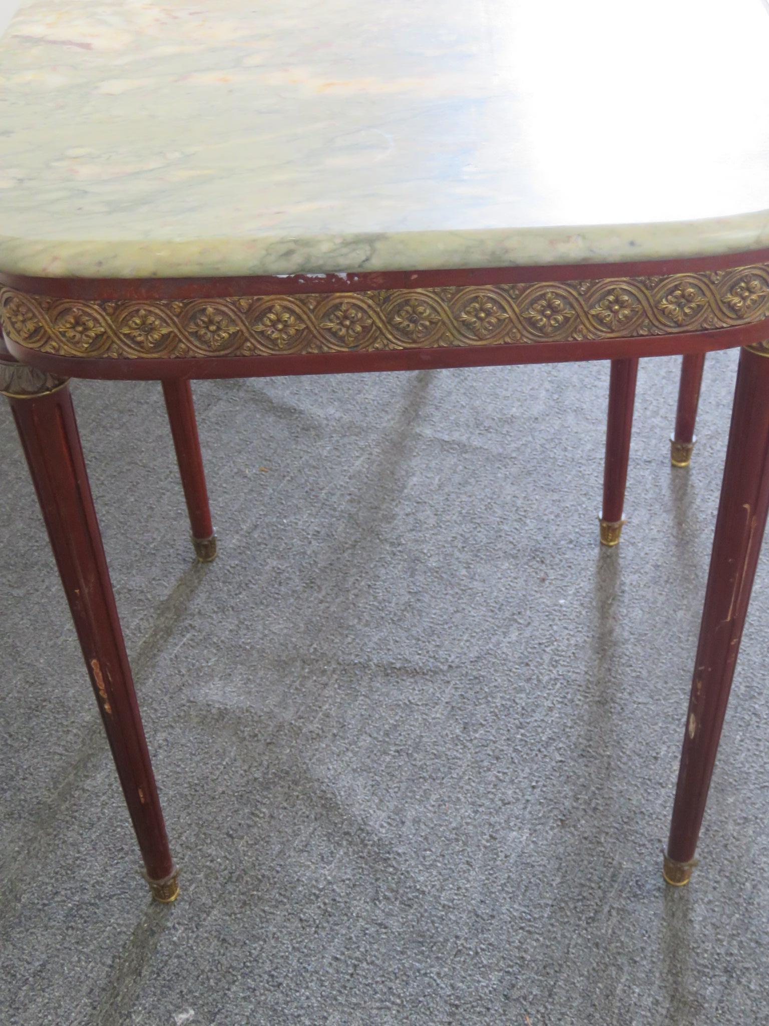 Pair of Louis XVI Style Marble-Top End Tables mann. Forest 4