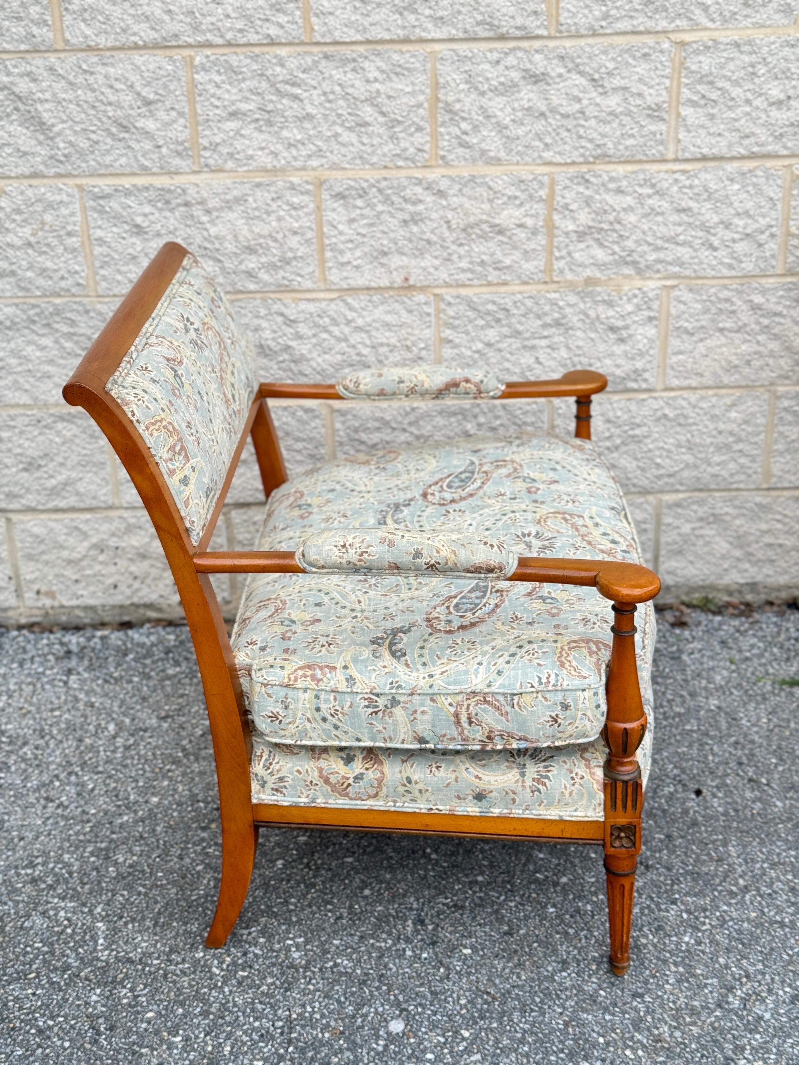 Pair of Louis XVI Style Marquis Armchairs In Good Condition For Sale In Elkton, MD