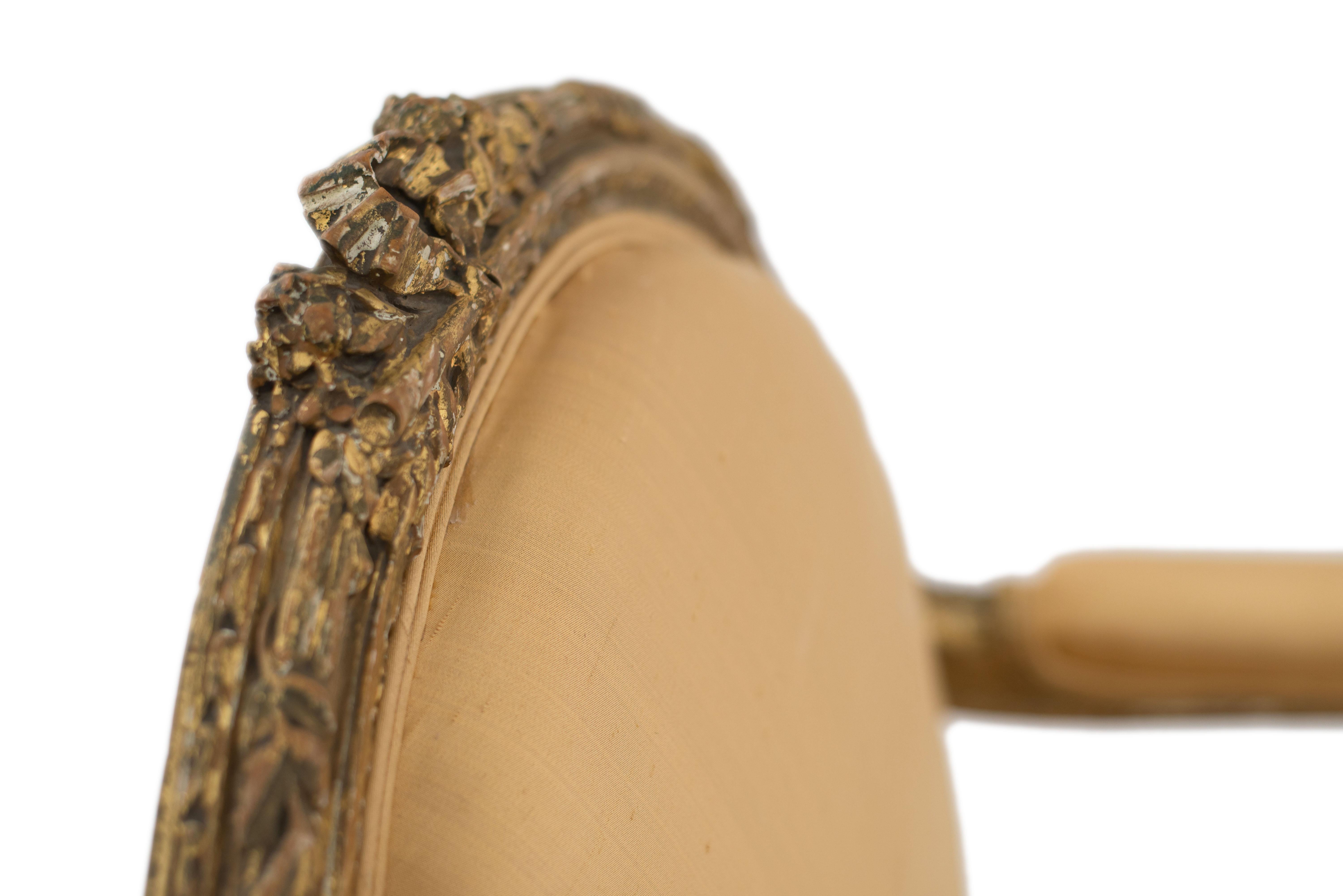Paar Sessel mit ovaler Rückenlehne im Louis-XVI.-Stil (Polster)