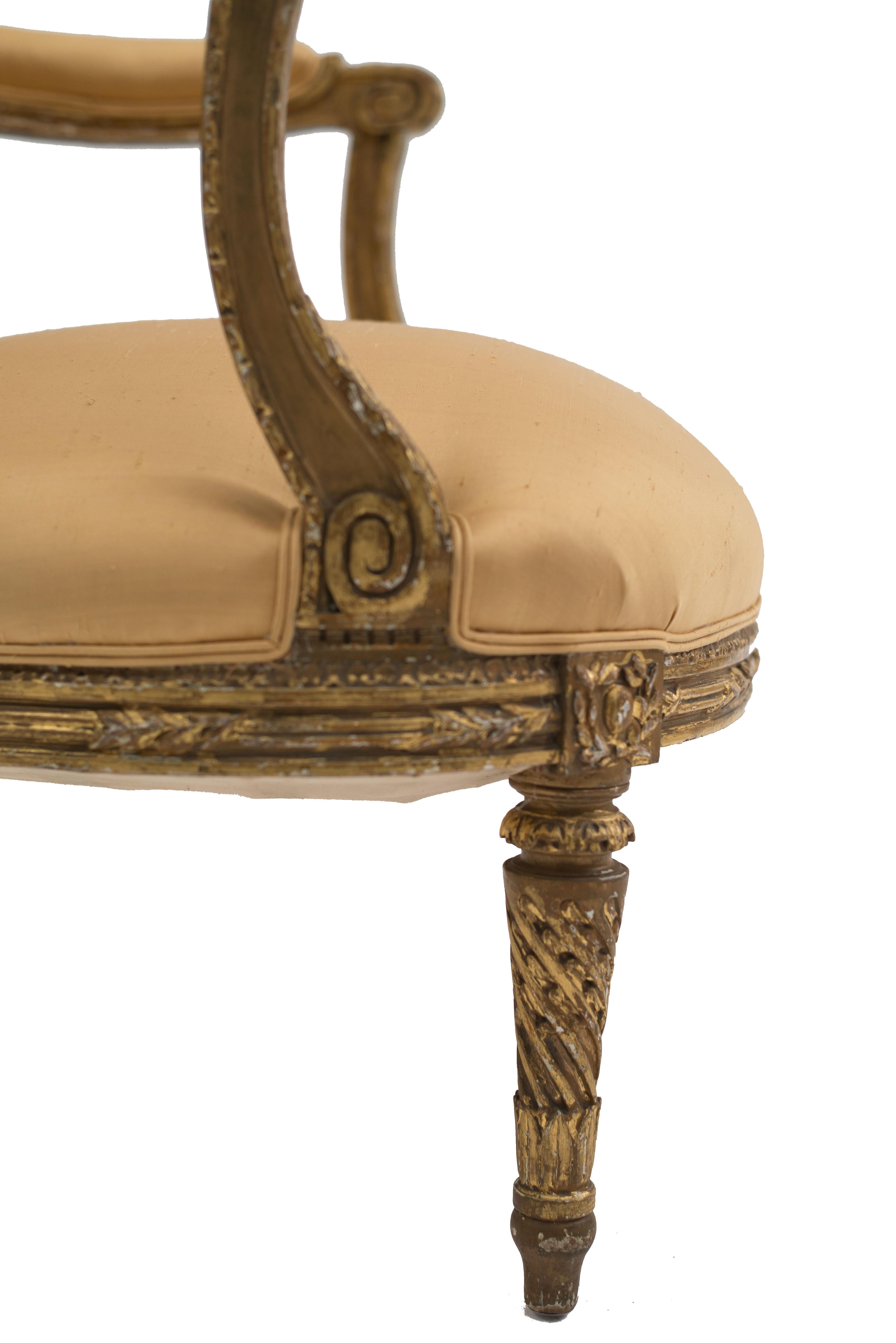 Paar Sessel mit ovaler Rückenlehne im Louis-XVI.-Stil 2