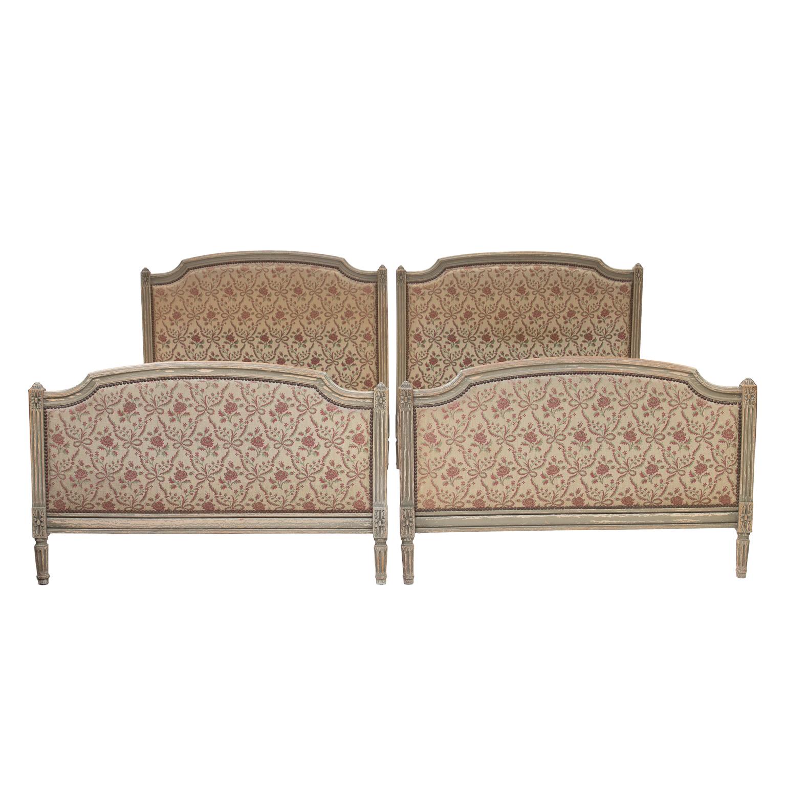 Pair of Louis XVI Style Painted Beds