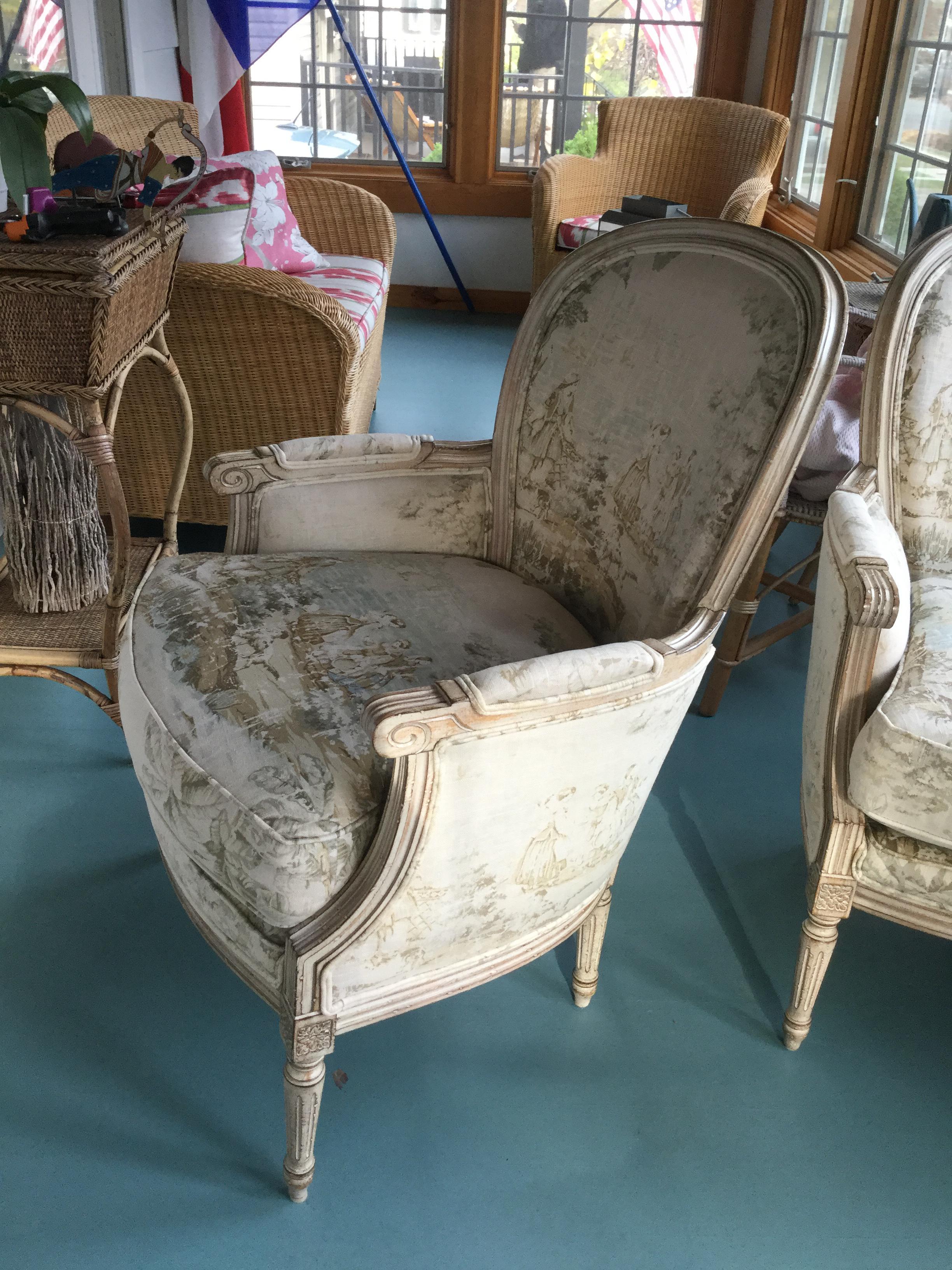Pair of Louis XVI Style Painted Chairs 4