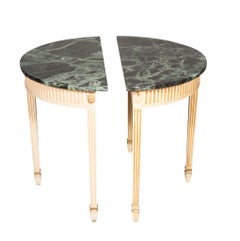 Pair of Louis XVI Style Painted Console Tables