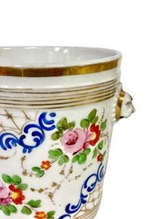 19th Century Pair of Louis XVI Paris Porcelain Cachepots