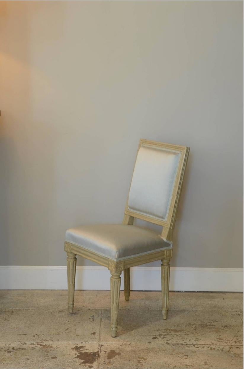 French Pair of Louis XVI Style Side Chairs by Armand-Albert Rateau For Sale