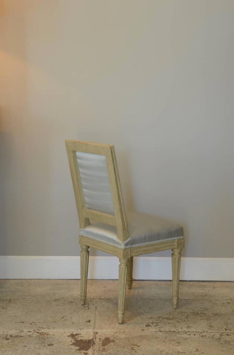 Painted Pair of Louis XVI Style Side Chairs by Armand-Albert Rateau For Sale